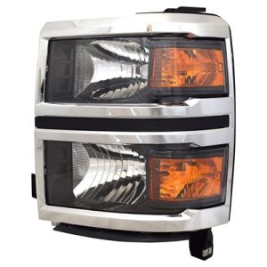 GM TRUCKS & VANS SILVERADO/PU 1500  (19 OLD STYLE) HEAD LAMP ASSY LEFT (Driver Side) (HALOGE WT/LT) OEM#84434761 2014-2015 PL#GM2502410