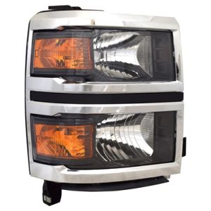 GM TRUCKS & VANS SILVERADO/PU 1500  (19 OLD STYLE) HEAD LAMP ASSY RIGHT (Passenger Side) (HALOGE WT/LT) OEM#84434762 2014-2015 PL#GM2503410