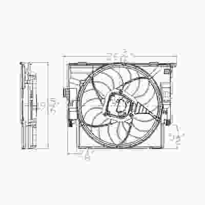 BMW BMW 4 (4DOORS/GRAN COUPE)  RADIATOR FAN ASSY(EXC M SPORT) OEM#17428641964 2015-2016 PL# BM3115123
