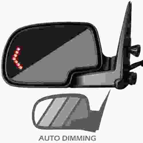 CADILLAC ESCALADE EXT  (PICKUP) DOOR MIRROR LEFT (Driver Side) PWR/HTD/LED SIGNAL/PUDDLE/MEMORY/PWR-FOLD (PTD CVR)(NO DIMMING) OEM#88980721 2003-2006 PL# GM1320373