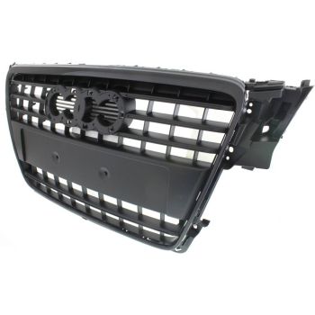 AUDI A4 SEDAN / WAGON GRILLE ASSEMBLY BLACK W/BLK OUTER MOLDING (WO/S-LINE) OEM#8K0853651VMZ 2009-2012 PL# AU1200117