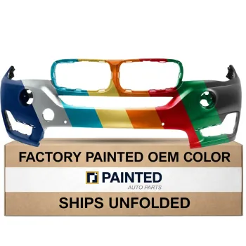 2016-2018 BMW X5 HYBRID Front Bumper W/O Wash & LED Fog & Park Assist & Surround View W/O M Pkg CAPA OEM# 51117378596 PL# BM1000392C