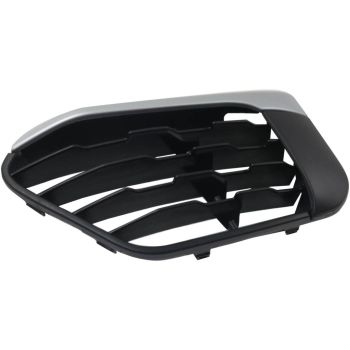 BMW BMW X1 FRONT BUMPER GRILLE LEFT (Driver Side) BUMPERLK W/SILVER MLDG (WO/SENSOR)(WO/M PKG) OEM# 51117453989 2016-2019 PL# BM1038200
