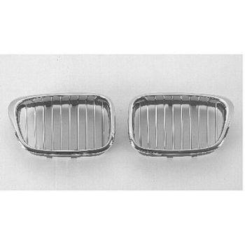 BMW BMW 5 SERIES  GRILLE RIGHT (Passenger Side) CHROME FRAME & BLACK INNER (525i/530i) OEM# 51137005838 2001-2003 PL# BM1200139