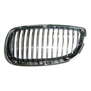 BMW BMW 3 (COUPE) GRILLE LEFT (Driver Side) CHROME FRAME & CHR/BLK INNER OEM# 51137157277 2007-2010 PL# BM1200184