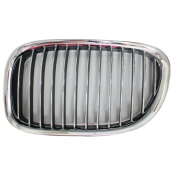 BMW BMW 7 SERIES HYBRID ( 750 HYBRID) GRILLE LEFT (Driver Side) CHR/BLK ( WO/NIGHT VISION) OEM# 51117184151 2011-2012 PL# BM1200198
