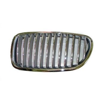 BMW BMW 5 SERIES HYBRID GRILLE LEFT (Driver Side) (CHR/SILVER)(WO/NIGHT VISION) OEM# 51137261355 2012-2013 PL# BM1200200