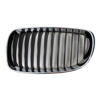 BMW BMW 1 SERIES COUPE/CONVERTIBLE GRILLE LEFT (Driver Side) CHROME FRAME/INNER BLACK OEM# 51137166439 2008-2013 PL# BM1200238