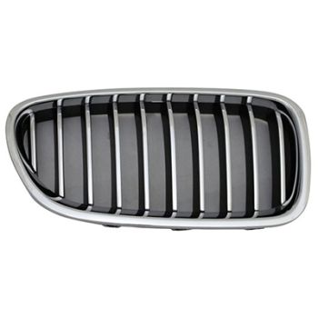 BMW BMW 5 SERIES (SEDAN) GRILLE RIGHT (Passenger Side) CHR/CHR-BLK (WO/NIGH VISION)(STANDARD LUXURY) OEM# 51137412324 2014-2016 PL# BM1200245