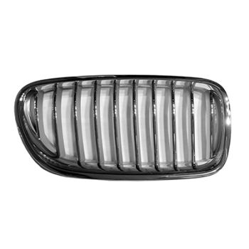 BMW BMW 5 SERIES HYBRID GRILLE LEFT (Driver Side) CHR/CHR-SILVER (WO/NIGH VISION)(STANDARD LUXURY) OEM# 51137412325 2014-2016 PL# BM1200248