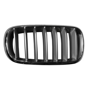 BMW BMW X5 GRILLE RIGHT (Passenger Side) CHROME FRAME/SILVER BAR OEM# 51117303108 2014-2018 PL# BM1200271