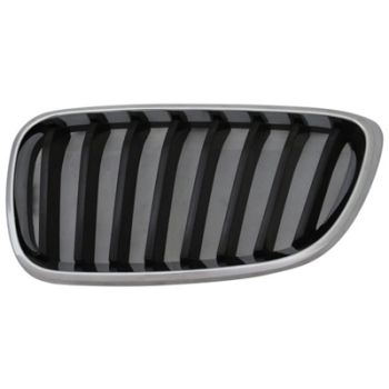 BMW BMW 2 SERIES COUPE GRILLE LEFT (Driver Side) CHR/BLK (8 BLACK BAR)(W/SPORT/M SPORT/M MDL) OEM# 51137295523 2014-2021 PL# BM1200274