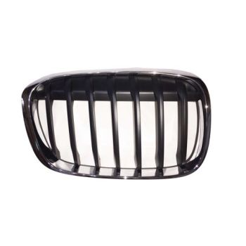 BMW BMW X1 GRILLE RIGHT (Passenger Side) BLACK W/CHROME FRAME (W/O M SPORT) OEM# 51137354824 2016-2019 PL# BM1200289