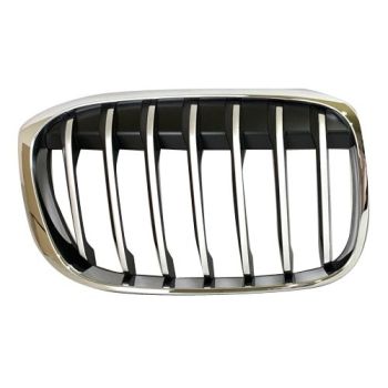 BMW BMW X1 GRILLE RIGHT (Passenger Side) SIL W/CHROME FRAME (W/O M SPORT) OEM# 51117383366 2016-2019 PL# BM1200291