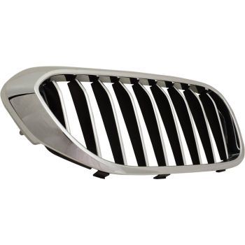 BMW BMW 5 SERIES (SEDAN)  GRILLE RIGHT (Passenger Side) CHROME/BLACK (WO/M PKG)(WO/NIGHT VISION)(W/LUXURY) OEM# 51137390866 2017-2020 PL# BM1200297