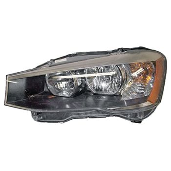 BMW BMW X3 HEAD LAMP ASSEMBLY LEFT (Driver Side) (HALOGEN) OEM# 63117334073 2015-2017 PL# BM2518142