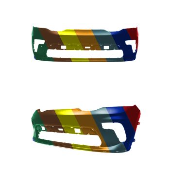 DODGE TRUCKS & VANS DURANGO FRONT BUMPER COVER PRIMED (WO/SENSOR) **CAPA** OEM#68510292AD 2021-2025 PL# CH1000A49C