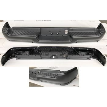 DODGE TRUCKS & VANS DODGE/PU R1500 (EXC TRX 21-UP)(6 LUG NUTS) REAR STEP BMP ASSY BLACK (W/PK SENSOR)(WO/ADV PARK)(SINGLE EXHAUST)(REBEL) OEM#68404445AB-PFM 2019-2024 PL# CH1103134