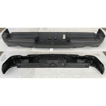 DODGE TRUCKS & VANS DODGE/PU  (R1500) REAR STEP BMP ASSY TXT-BLACK (W/4 PK SENSOR)(DUAL EXHAUST)(REBEL) OEM#68404446AB-PFM 2019-2022 PL# CH1103143