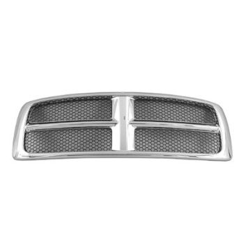 DODGE TRUCKS & VANS DODGE/PU ( R1500)(EXC Mega Cab ) GRILLE ASSY(CHROME FRAME/PTD INNER)(HONEY COMB) OEM#55077185AG-PFM 2002-2005 PL# CH1200268