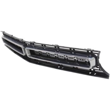 DODGE CHALLENGER GRILLE BLACK W/CHR MOLDING (R/T;R/T PLUS;SXT;SXT PLUS) OEM# 68259754AD 2015-2023 PL# CH1200389