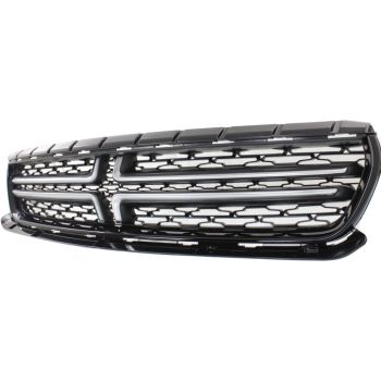 DODGE CHARGER  GRILLE GLOSS-BLACK W/SATIN NICKEL CHROME (WO/HOOD SCOOP) OEM# 5PP34SZ7AB 2015-2023 PL# CH1200391