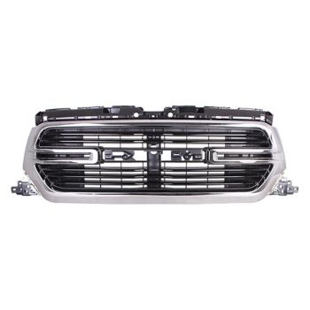 DODGE TRUCKS & VANS DODGE/PU (R1500) GRILLE BLACK BAR W/CHROME SURROUND (WO/CAMERA)(BIG HORN) OEM#68404863AF 2019-2022 PL# CH1200428
