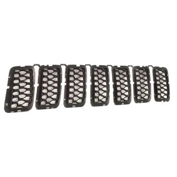 JEEP GRAND CHEROKEE GRILLE INNER MESH BLACK (7pcs)(EXC SRT/TRACKHAWK)(16-16 75th ED) OEM#68317863AA 2016-2021 PL# CH1201111