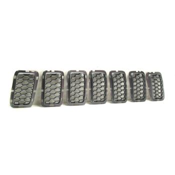 JEEP GRAND CHEROKEE GRILLE INNER MESH PAINTED-CHR (7pcs) (SUMMIT) OEM#6NZ02SZ7AA 2017-2021 PL# CH1201114
