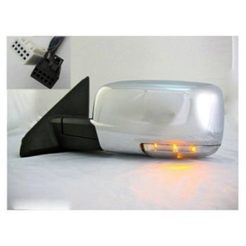 DODGE TRUCKS & VANS DODGE/PU (R1500) DOOR MIRROR LEFT (Driver Side) PWR/HTD/SIGNAL/PUDDLE/MEMORY (SINGLE GLASS)(CHR) OEM#55079043AD (P) 2009-2012 PL# CH1320292