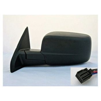 DODGE TRUCKS & VANS DODGE/PU (R1500) DOOR MIRROR LEFT (Driver Side) POWER/HEATED (SINGLE GLASS)(TEXT BLK) OEM#55372067AH (P) 2009-2012 PL# CH1320303