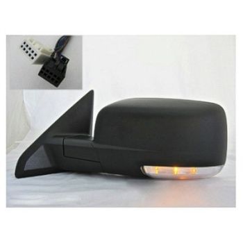 DODGE TRUCKS & VANS DODGE/PU (R1500) DOOR MIRROR LEFT (Driver Side) PWR/HTD/SIGNAL/PUDDLE (SINGLE GLASS)(TEXT BLACK) OEM#68026559AD 2009 PL# CH1320304