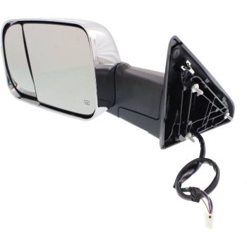 DODGE TRUCKS & VANS DODGE/PU (R1500) DOOR MIRROR LEFT (Driver Side) PWR/HTD/SIGNAL/PUDDLE/MEMORY (DUAL GLASS)(CHR)(W/TOW)(W/TEMP SENSR) OEM#68285867AD 2013-2022 PL# CH1320351