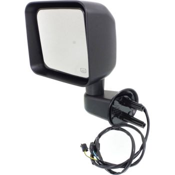 JEEP WRANGLER (JK) DOOR MIRROR LEFT (Driver Side) POWER HTD (TXT-BLK)(N-FOLD) OEM#68249847AC 2015-2018 PL# CH1320390