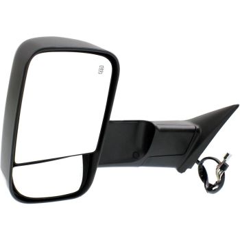DODGE TRUCKS & VANS DODGE/PU  (R2500/3500) DOOR MIRROR LEFT (Driver Side) PWR/HTD/SIGNAL/PUDDLE/MEMORY/PWR-FOLD (BLACK)(TOW TYPE) OEM#68412885AC 2015-2018 PL# CH1320402