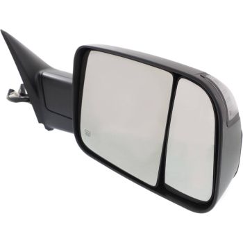 DODGE TRUCKS & VANS DODGE/PU (R2500/3500) DOOR MIRROR RIGHT (Passenger Side) PWR/HTD/SIGNAL/PUDDLE (DUAL GLASS)(TEXT BLACK)(W/TOW PKG) OEM#68143804AB 2012 PL# CH1321333