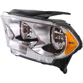 DODGE TRUCKS & VANS DURANGO HEAD LAMP ASSEMBLY LEFT (Driver Side) (HALOGEN)(CHR BEZEL) OEM#55079367AC 2011-2013 PL# CH2502228
