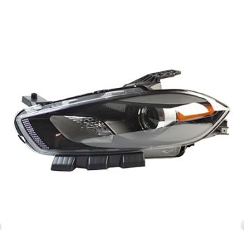 DODGE DART HEAD LAMP ASSEMBLY LEFT (Driver Side) (HALOGEN)(BLK BEZEL)**CAPA** OEM# 68085141AL 2013-2015 PL# CH2502240C