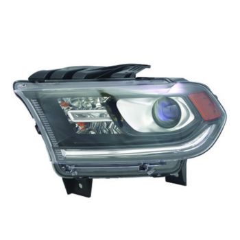 DODGE TRUCKS & VANS DURANGO HEAD LAMP ASSY LEFT (Driver Side) (HALOGEN)(WO/LED DRL)(BLACK BEZEL)**NSF** OEM#68184827AI 2014-2015 PL# CH2502255N