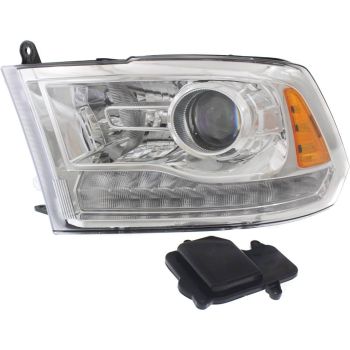 DODGE TRUCKS & VANS DODGE/PU (R1500) HEAD LAMP LEFT (Driver Side) (W/PROJECTOR)(CHR BEZEL)**CAPA** OEM#68324941AD 2016-2022 PL# CH2502290C