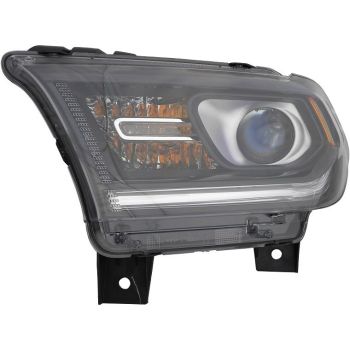 DODGE TRUCKS & VANS DURANGO  HEAD LAMP ASSY LEFT (Driver Side) (HALOGEN)(W/LED DRL)(BLACK TRIM) OEM#55112969AI 2014-2015 PL# CH2502304