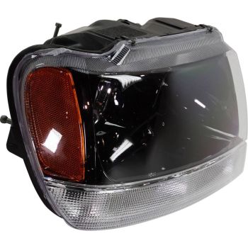 JEEP GRAND CHEROKEE HEAD LAMP ASSEMBLY RIGHT (Passenger Side) (LAREDO/SPORT)(AMBER PARK LEN/BLK BEZEL) OEM#5103400AA 1999-2004 PL# CH2503121