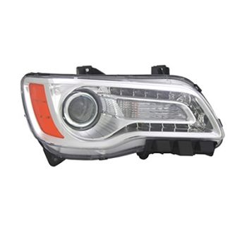 CHRYSLER 300 HEAD LAMP ASSY RIGHT (Passenger Side) (HALOGEN)CHROME BEZEL) OEM#68143002AC 2011-2014 PL# CH2503231