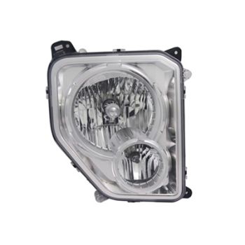 JEEP LIBERTY HEAD/LAMP ASSEMBLY RIGHT (Passenger Side) (W/ FOG LAMP)(CHR BEZEL)(ROUND BULB SHIELD) OEM#55157338AE-PFM (P) 2008-2012 PL# CH2503233