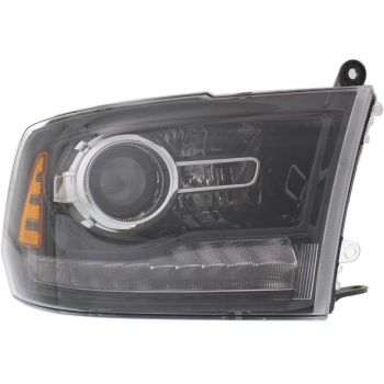 DODGE TRUCKS & VANS DODGE/PU (R1500)( CLASSIC) HEAD LAMP RIGHT (Passenger Side) (W/PROJECTOR)(BLACK BEZEL) OEM#68093220AD 2013-2014 PL# CH2503245