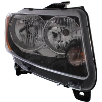 JEEP COMPASS HEAD LAMP ASSEMBLY RIGHT (Passenger Side) (WO/PROJECTOR)(BLK BEZEL) **CAPA** OEM#68171214AB 2013-2017 PL# CH2503246C