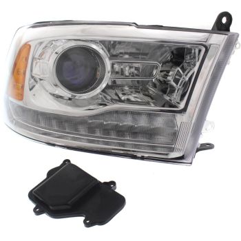 DODGE TRUCKS & VANS DODGE/PU (R2500/3500) HEAD LAMP RIGHT (Passenger Side) (W/PROJECTOR)(CHR BEZEL)**CAPA** OEM#68324940AD 2016-2018 PL# CH2503290C