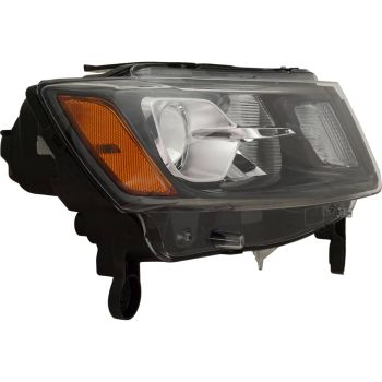 JEEP GRAND CHEROKEE HEAD LAMP ASSEMBLY RIGHT (Passenger Side) (HALOGEN)(BLK)**CAPA** OEM#68236108AE 2014-2016 PL# CH2503308C