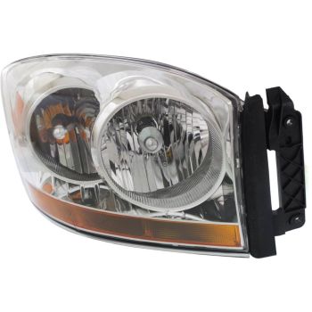 DODGE TRUCKS & VANS DODGE/PU (R2500/3500)(R1500 Mega Cab ) HEAD LAMP ASSY RIGHT (Passenger Side) (W/O BLACK BEZEL)**CAPA** OEM#55077794AD 2006 PL# CH2519114C