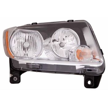 JEEP COMPASS HEAD LAMP ASSEMBLY RIGHT (Passenger Side)(WO/PROJECTOR)(CHR BEZEL) OEM#68088868AD 2011-2013 PL# CH2519139